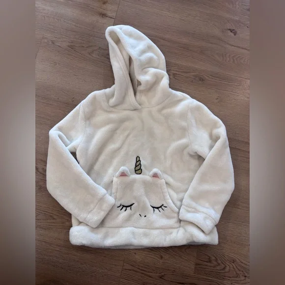 H&M Off-White Kids Hoodie with Unicorn Design - Picture 2 of 6